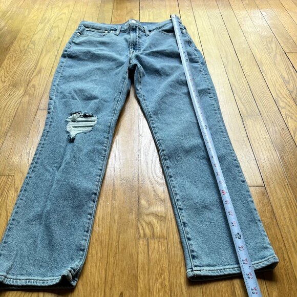 Madewell Size 30 Light Wash Blue High Rise Knee Rip The Perfect Vintage Jeans - Picture 8 of 14
